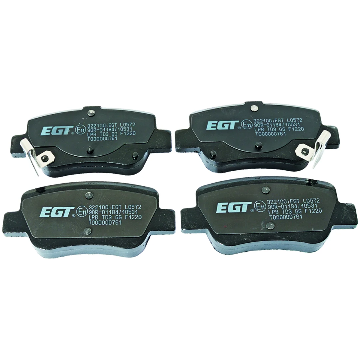 Brake pad kit, Rear axle