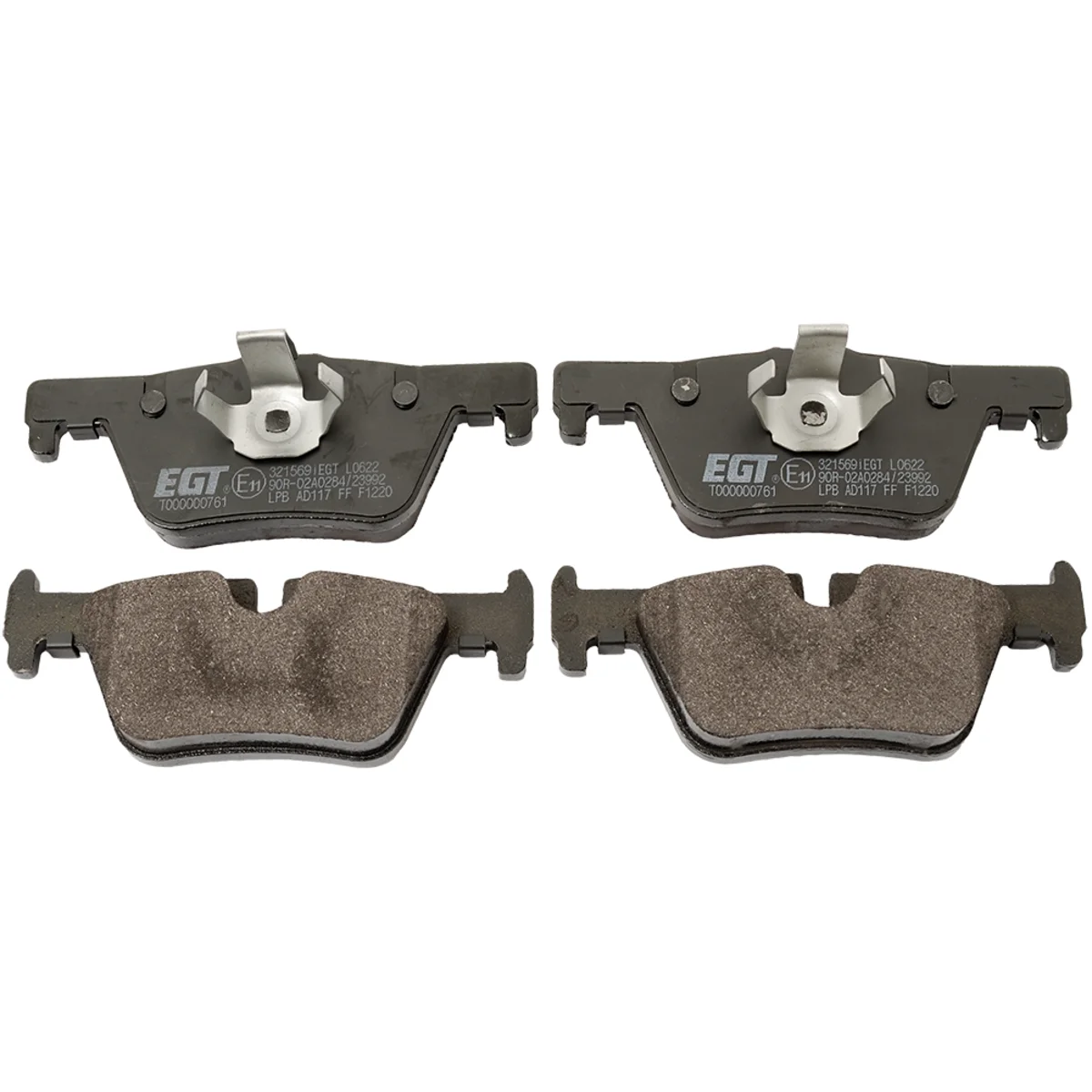Brake pad kit, Rear axle