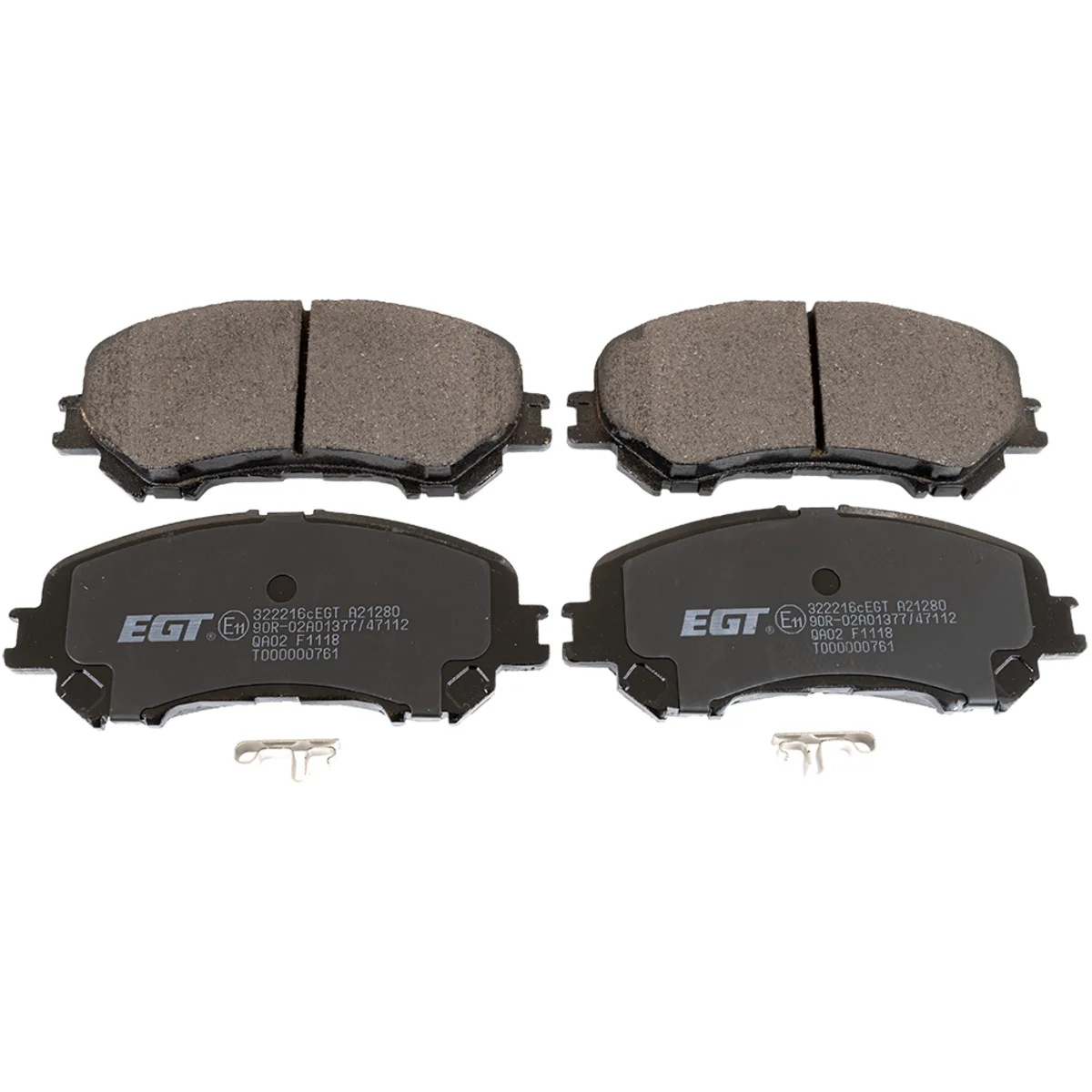 Brake pads set, front axle