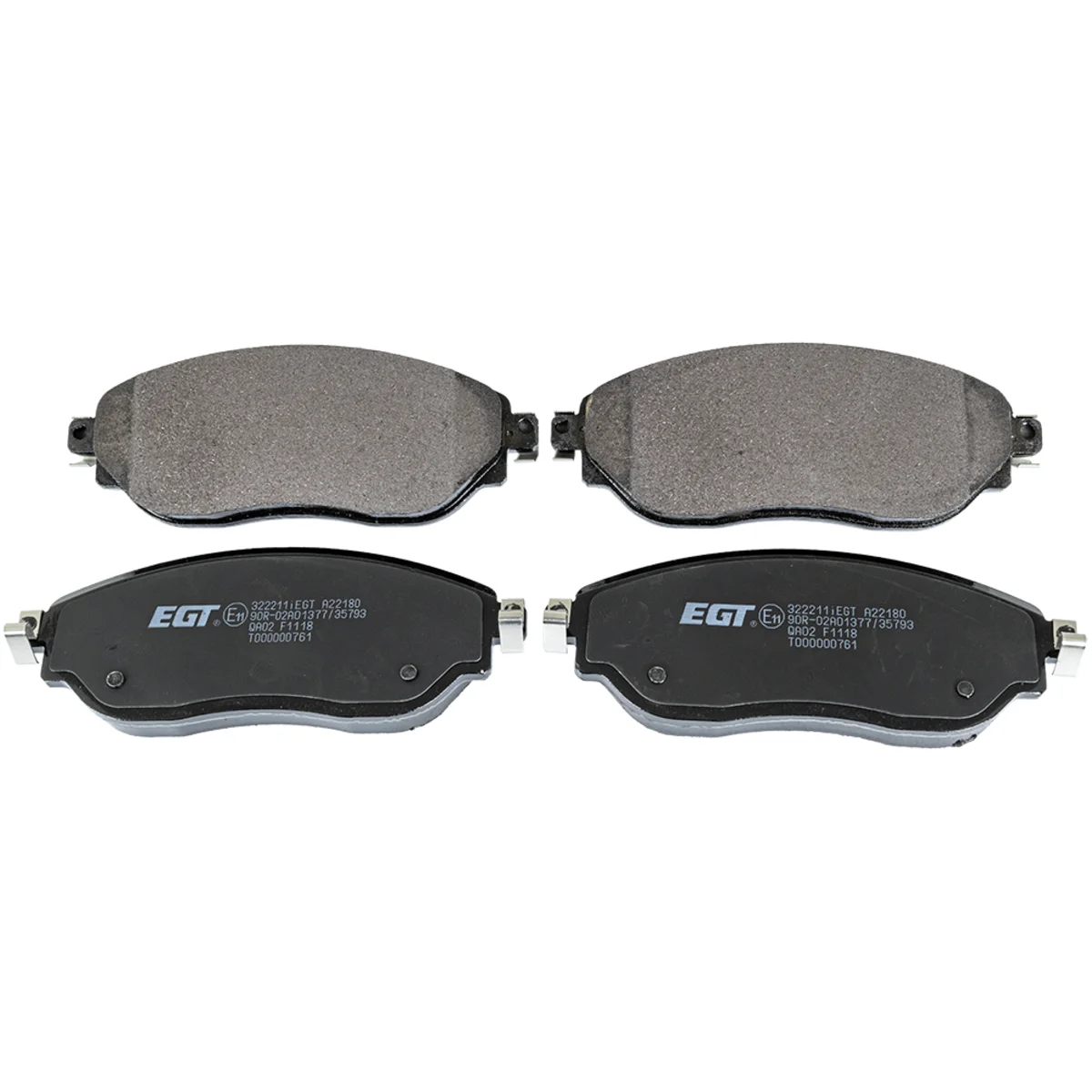 Brake pads set, front axle