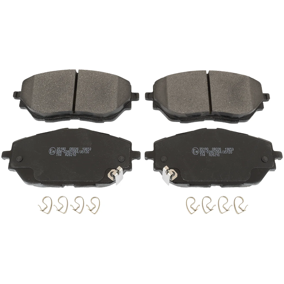 Brake pads set, front axle