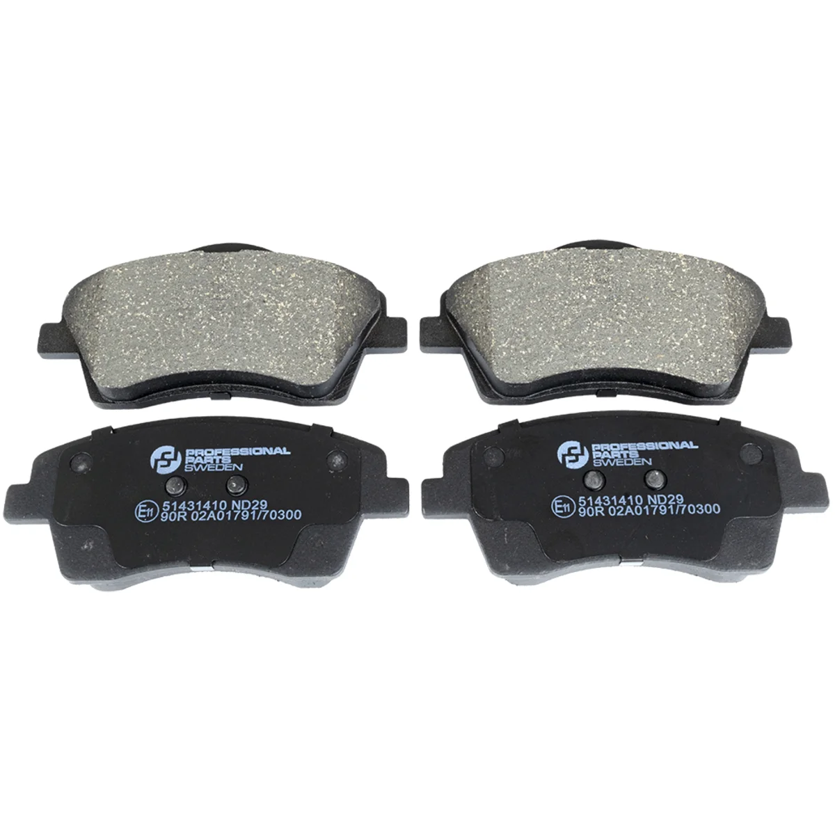 Brake pads set, front axle