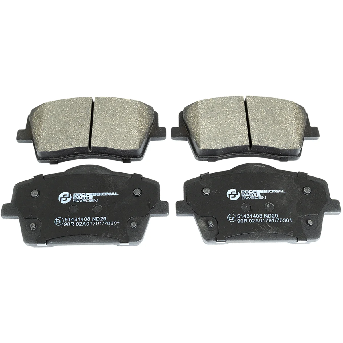 Brake pads set, front axle