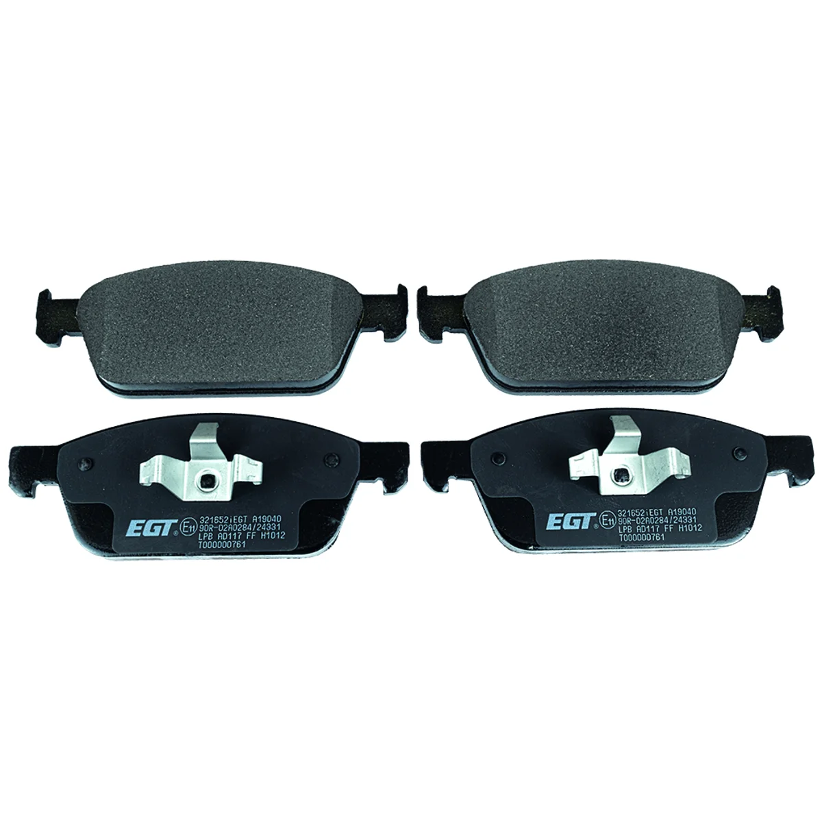 Brake pads set, front axle