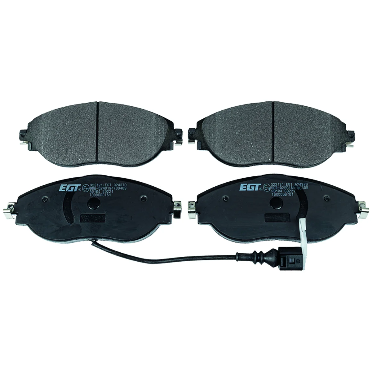 Brake pads set, front axle