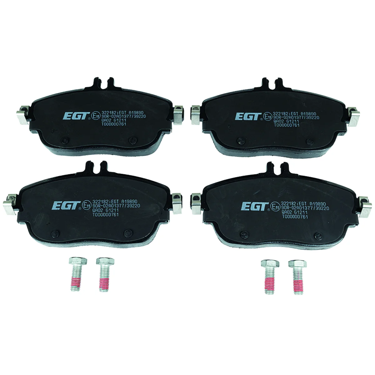 Brake pads set, front axle