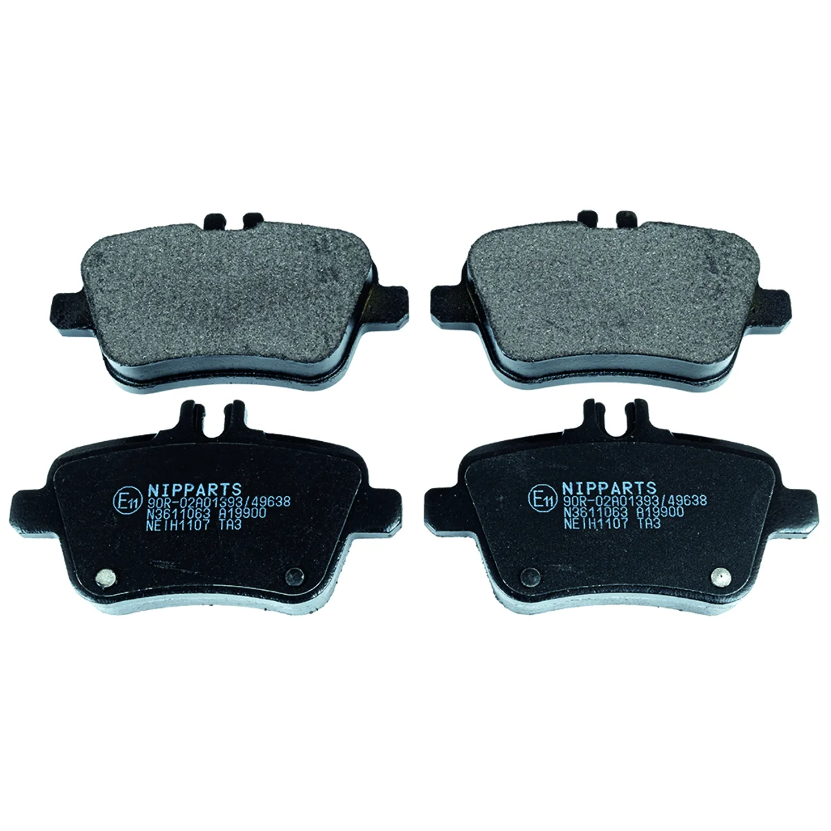 Brake pad kit, Rear axle