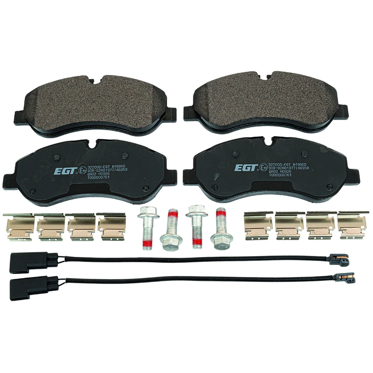 Brake pads set, front axle