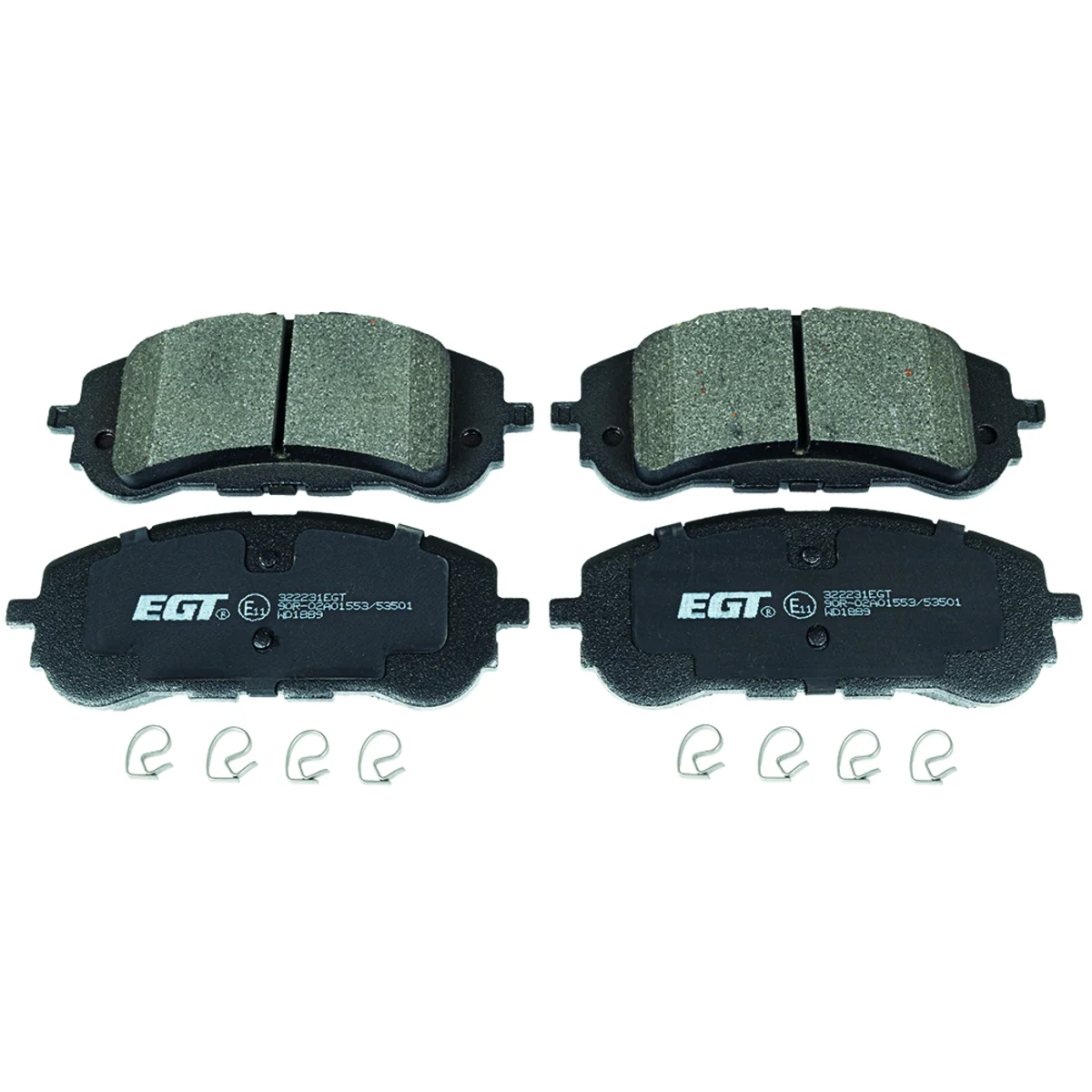 Brake pads set, front axle