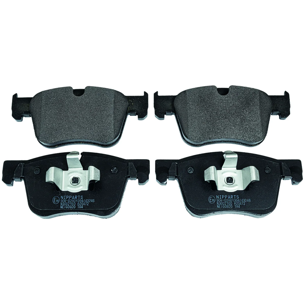 Brake pad set, front axle