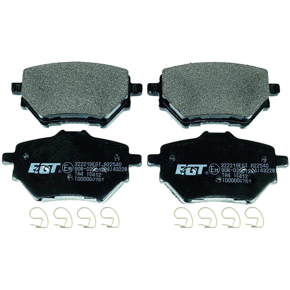 Brake pad kit, Rear axle