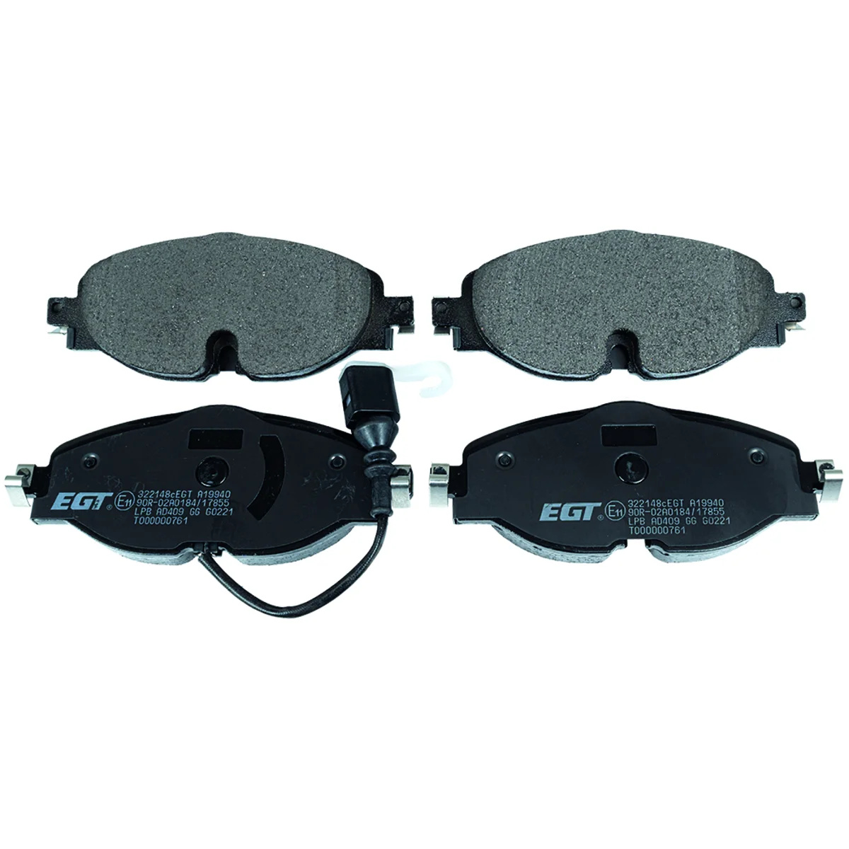 Brake pads set, front axle