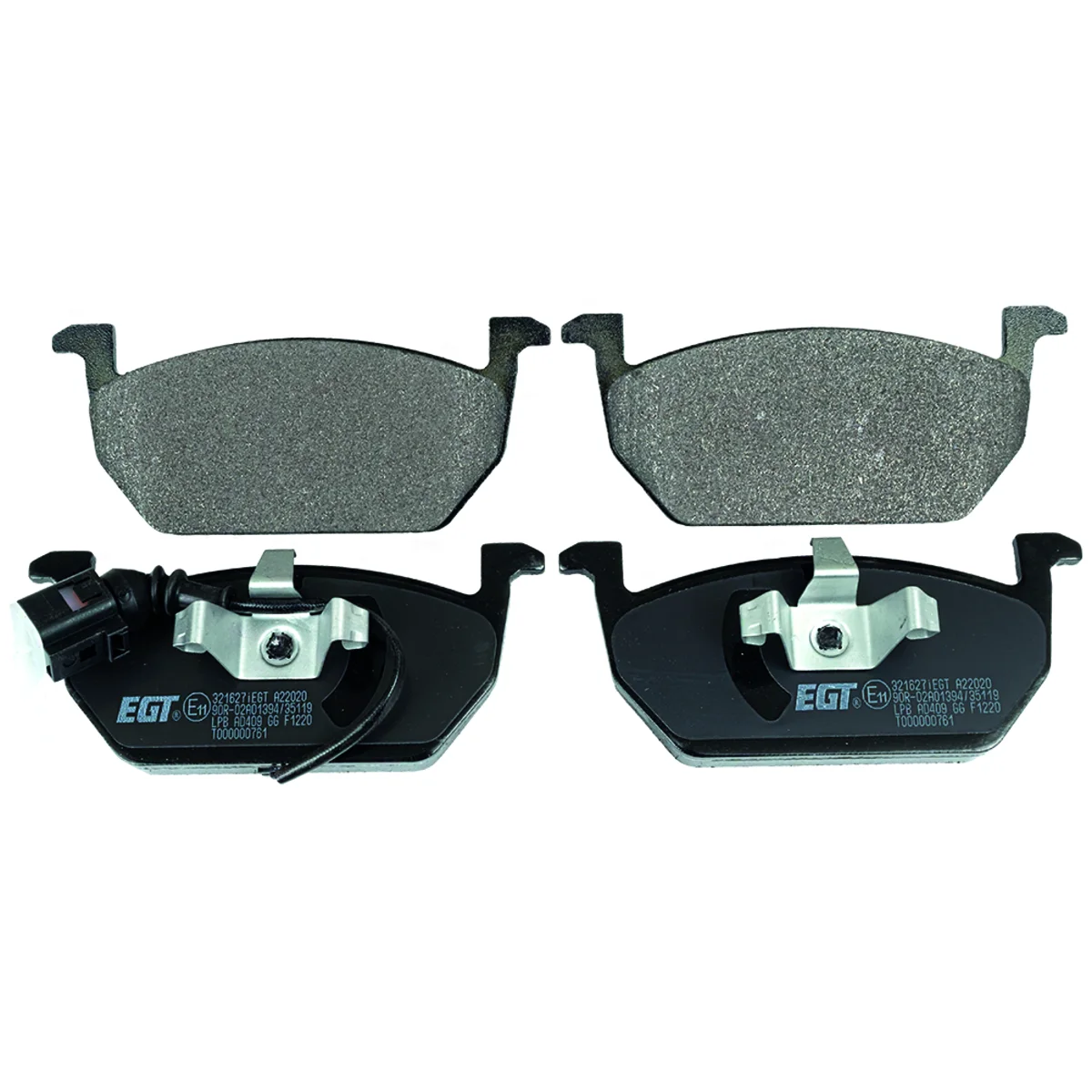 Brake pads set, front axle