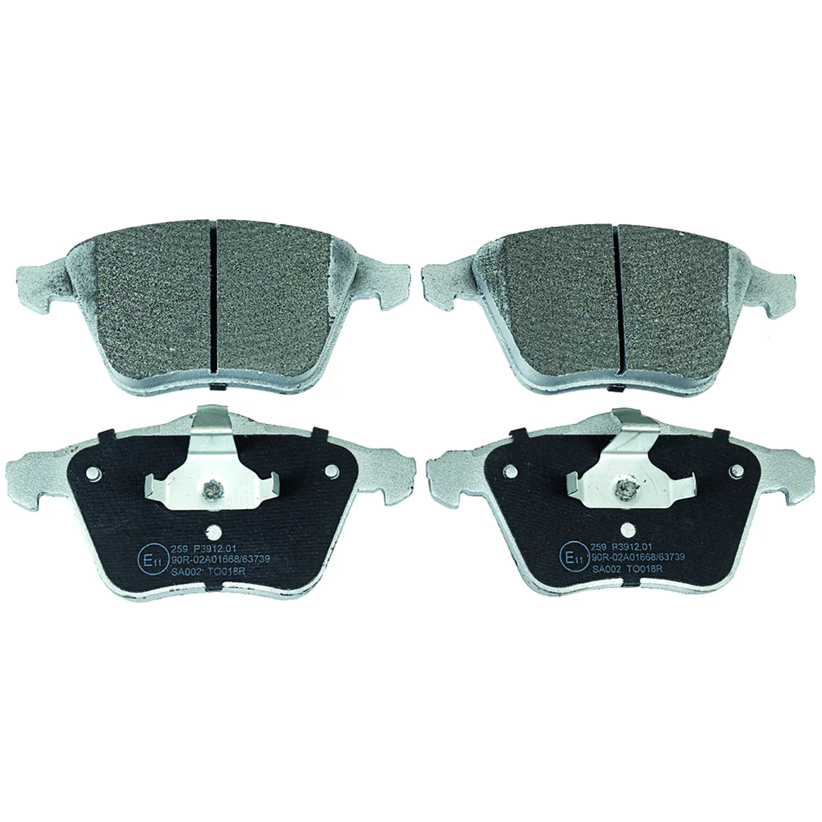 Brake pads set, front axle