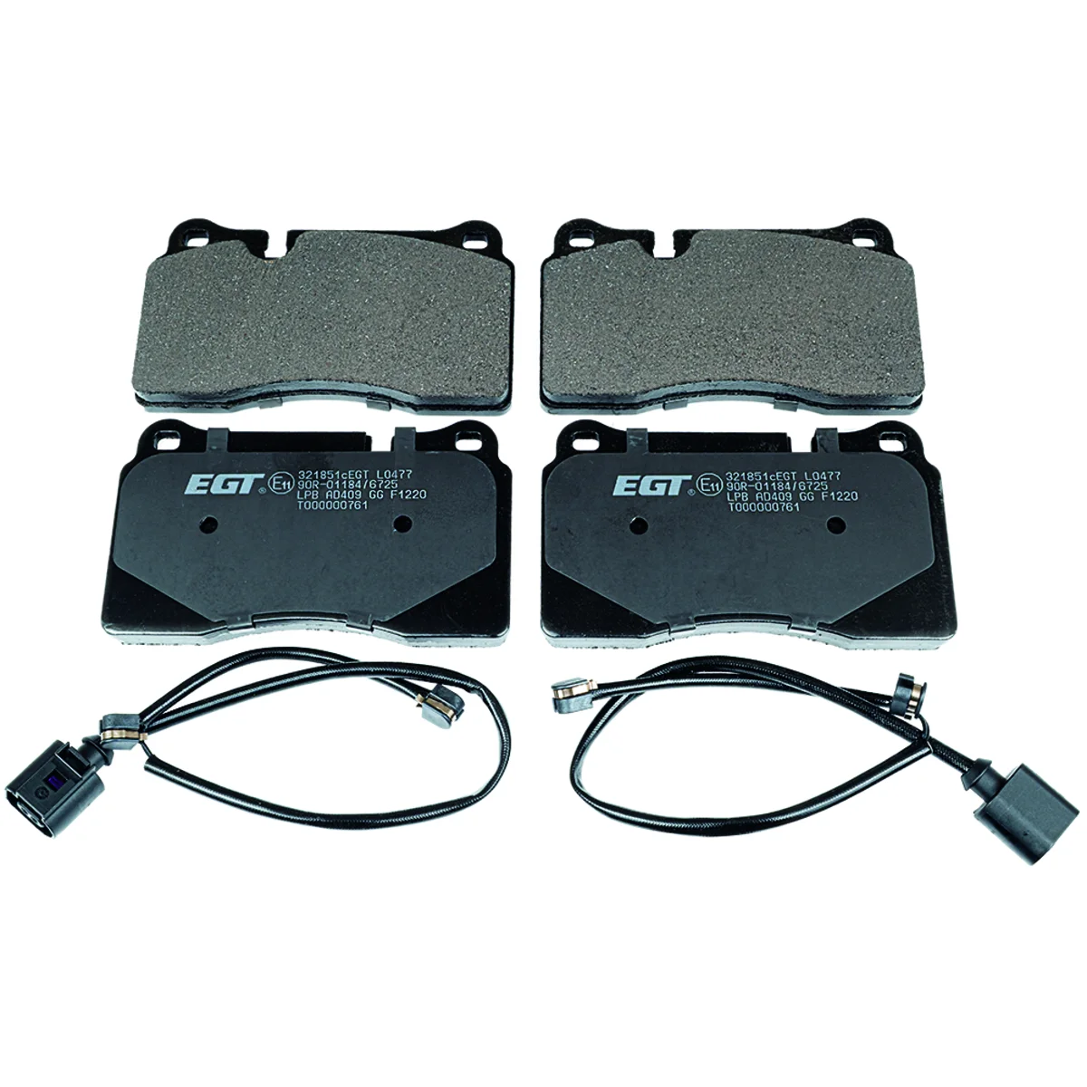 Brake pads set, front axle