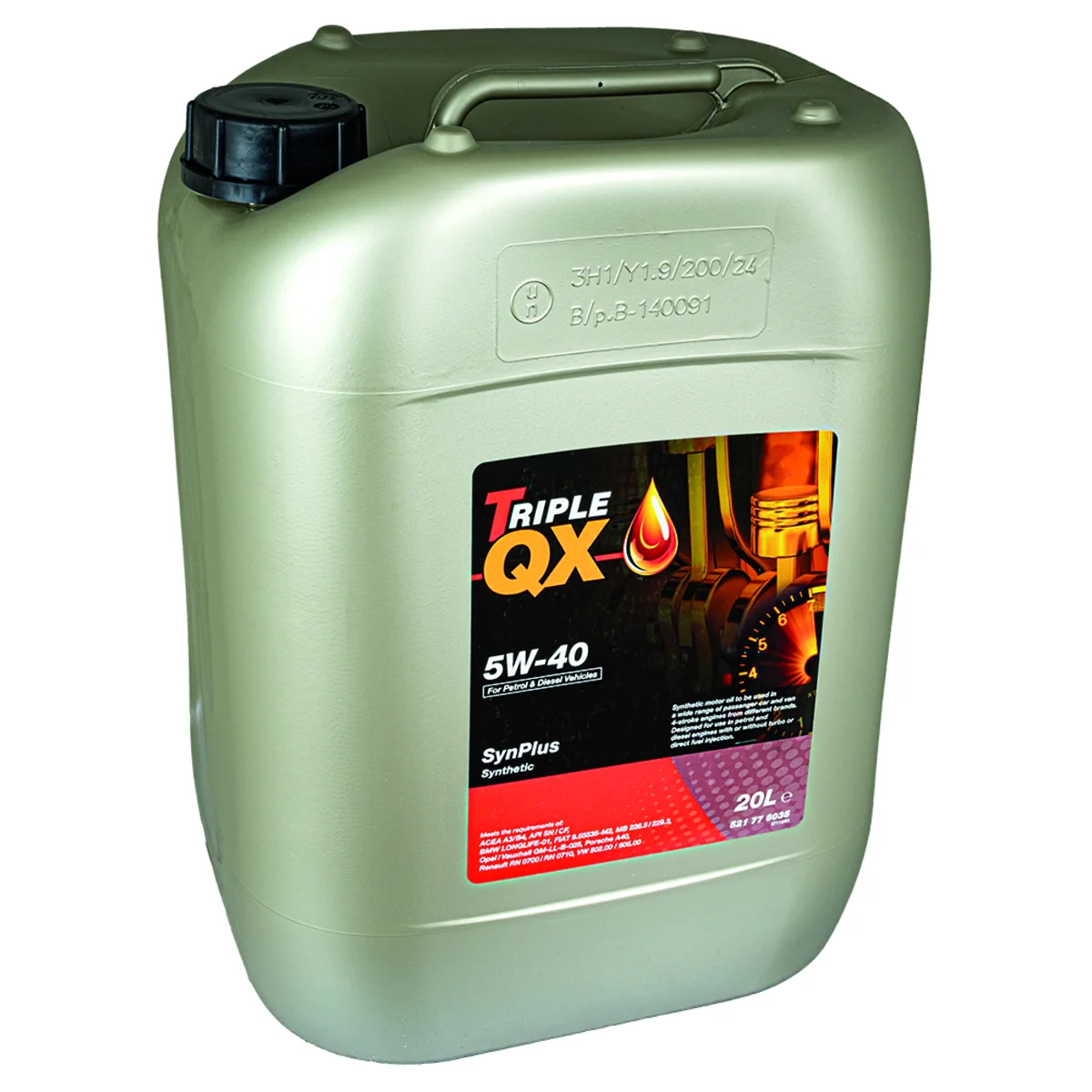 Motor oil <glossary>TripleQX | Motorolja</glossary> 5W-40, 20L