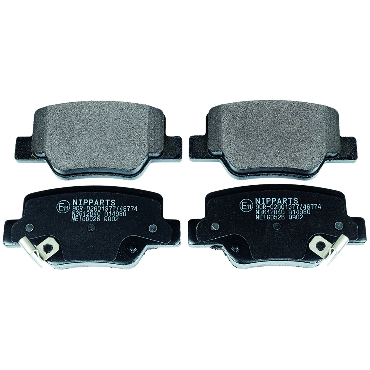 Brake pad kit, Rear axle