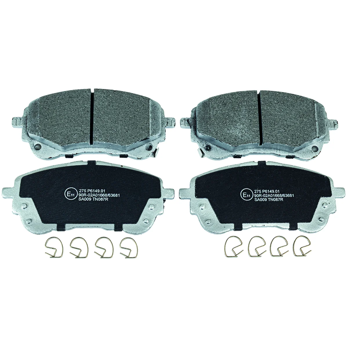 Brake pads set, front axle