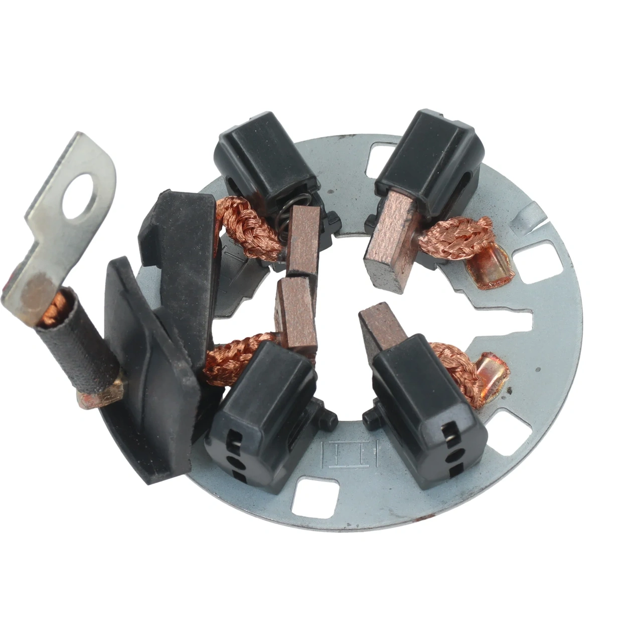 Brush holder plate