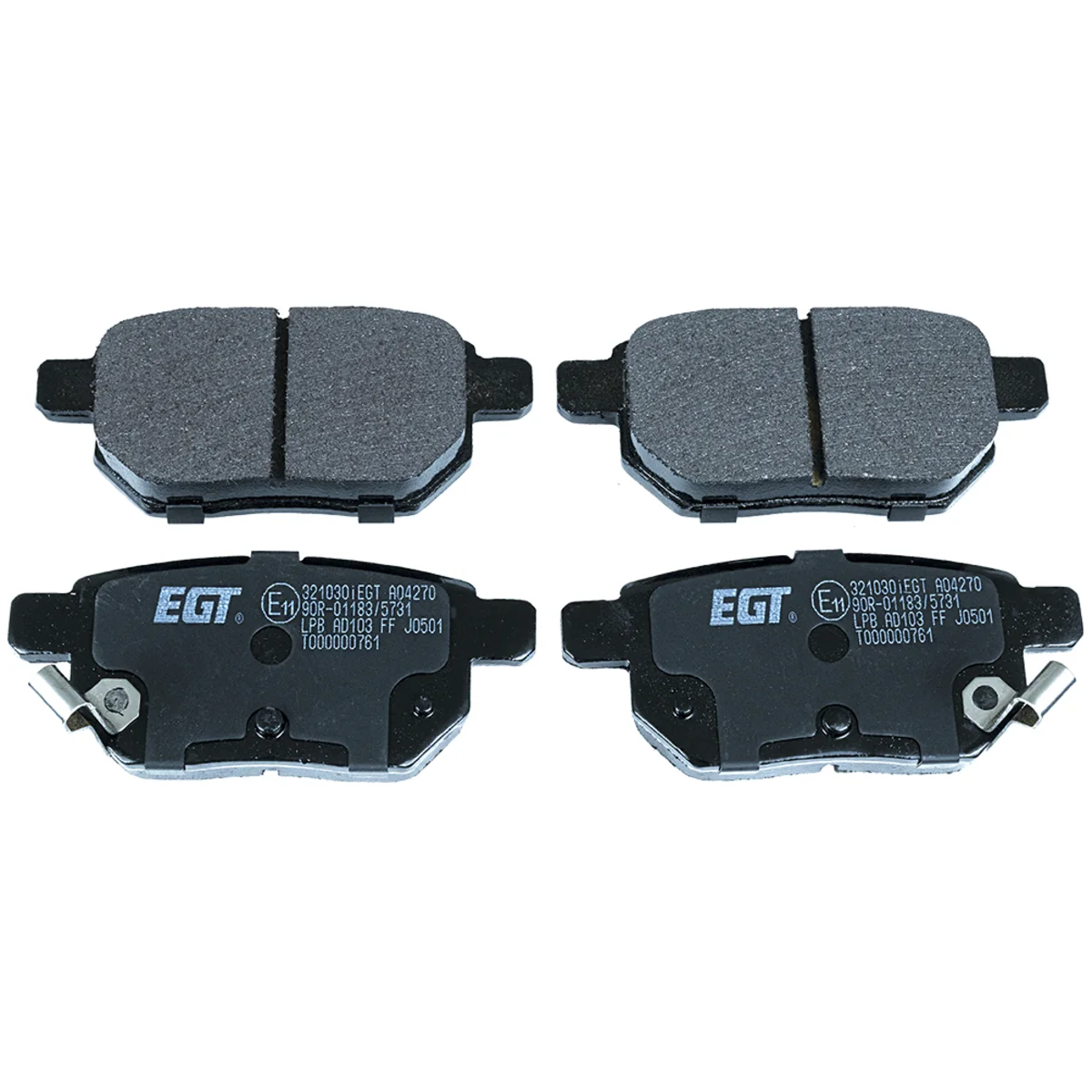 Brake pad kit, Rear axle
