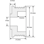 Pulley 6-rib 17x56x31