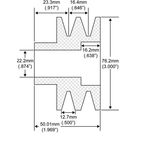Pulley 2V 22.2x76mm, Delco