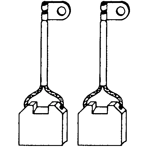 Carbon brush set, 5.3x25x22.2