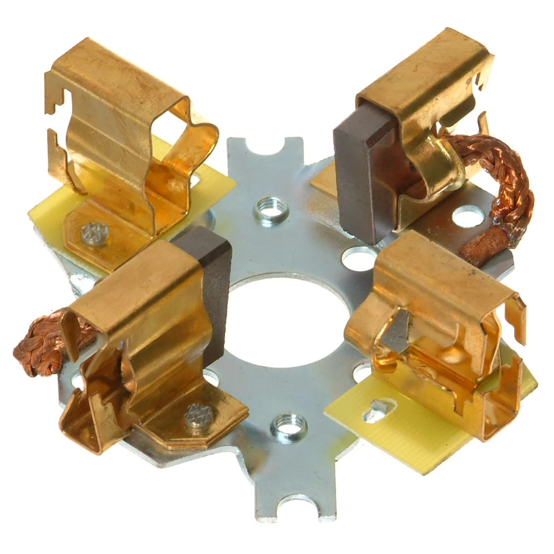 Brush holder plate, starter motor