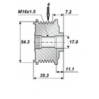 Release belt. 17x54.6x35.1, 6-speed