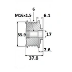 Release belt 17x57x35.75, 6-speed