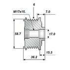 Release belt 17x59, 6-speed