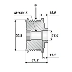 Release belt 17x56, 5-speed