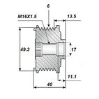 Release belt 17x49, 6-speed