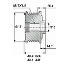 Release belt 17x61.5, 6 speed