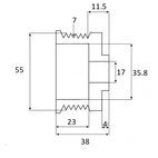 Pulley 7-rib 17x57