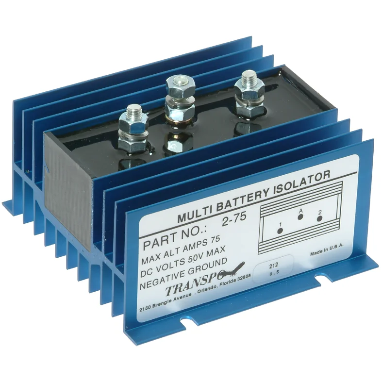 Battery Isolator 75A, 3 terminals.