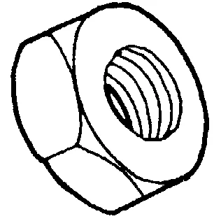 Rotor nut, axle 15mm