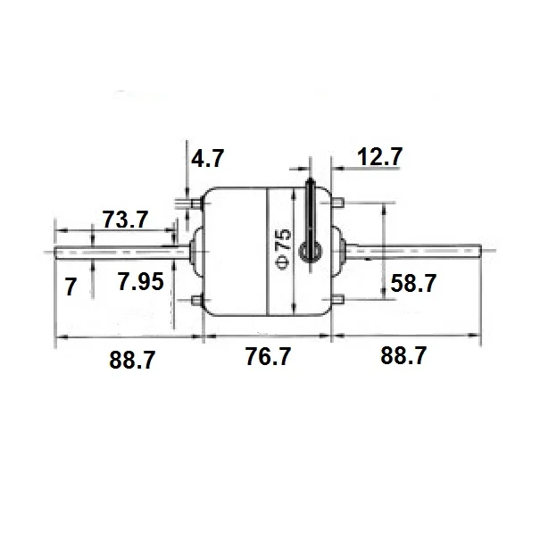 Cabin fan motor. 24V Universal