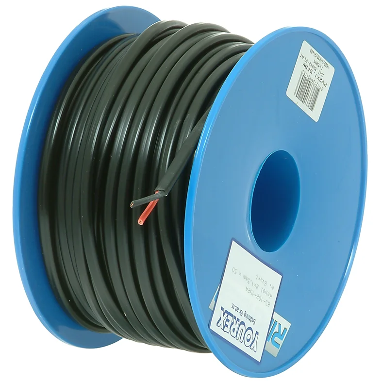 Cable 2x1.5mm² x 100m/L. Black