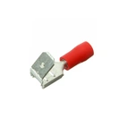 Flat pin connector, red, 100 pcs