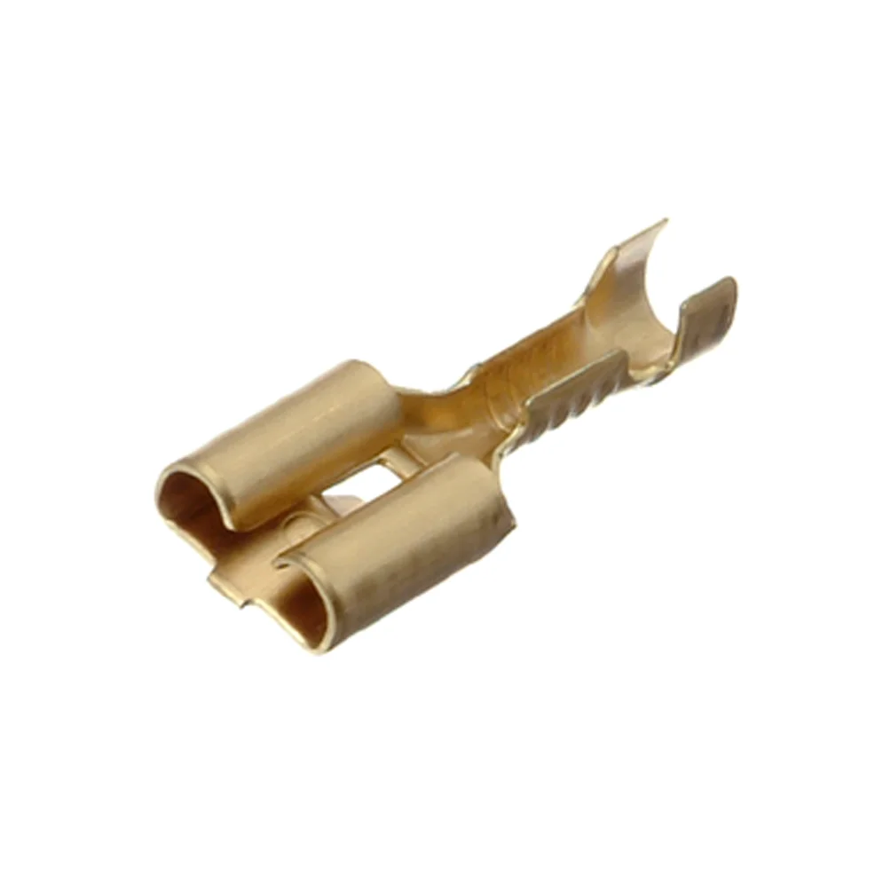 Hub flat socket, non-insulated, 6.3mm, 100 pcs