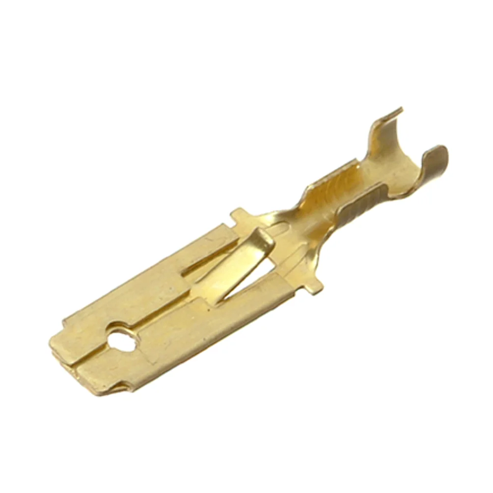 Hub flat pin ins./out., 6.3 mm, 100 pcs