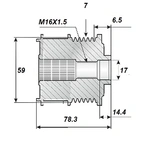 Release belt 17x59x75, 7-speed