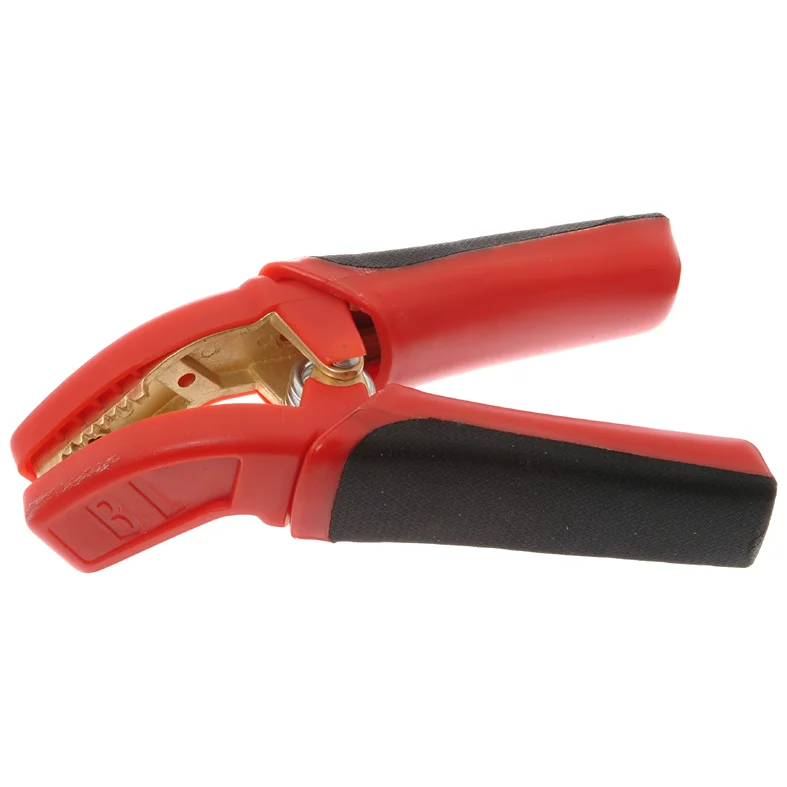 Battery clamp angled 500A red