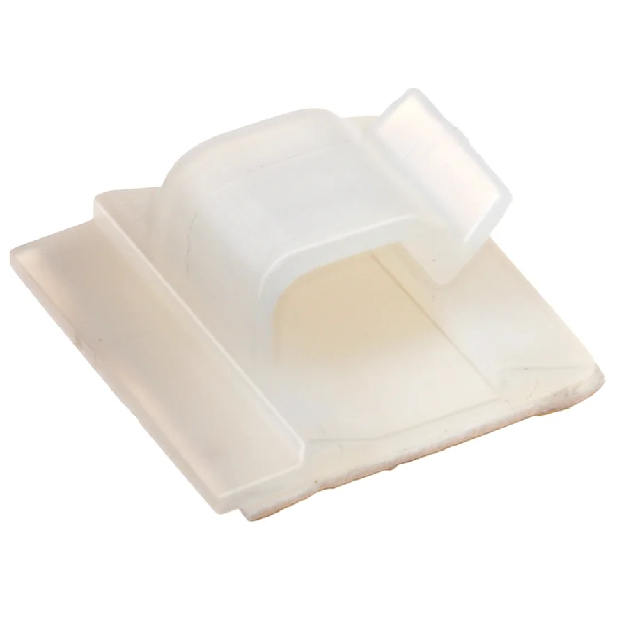 Self-adhesive cable clamp, 8mm, 100 pcs