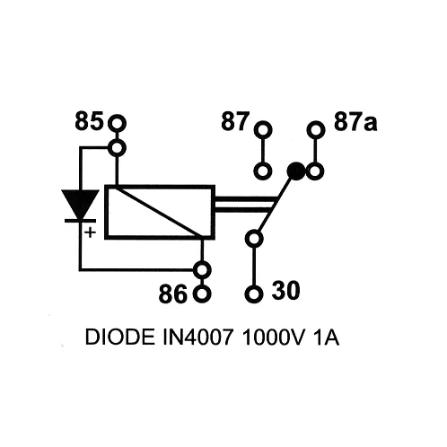 Mini relay 12V-40A, 5-pin
