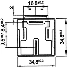 Mini relay HD 24V-70A, 4 pin