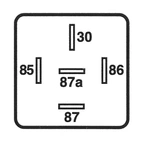 Mini relay 24V-10/20A, 5s, diode