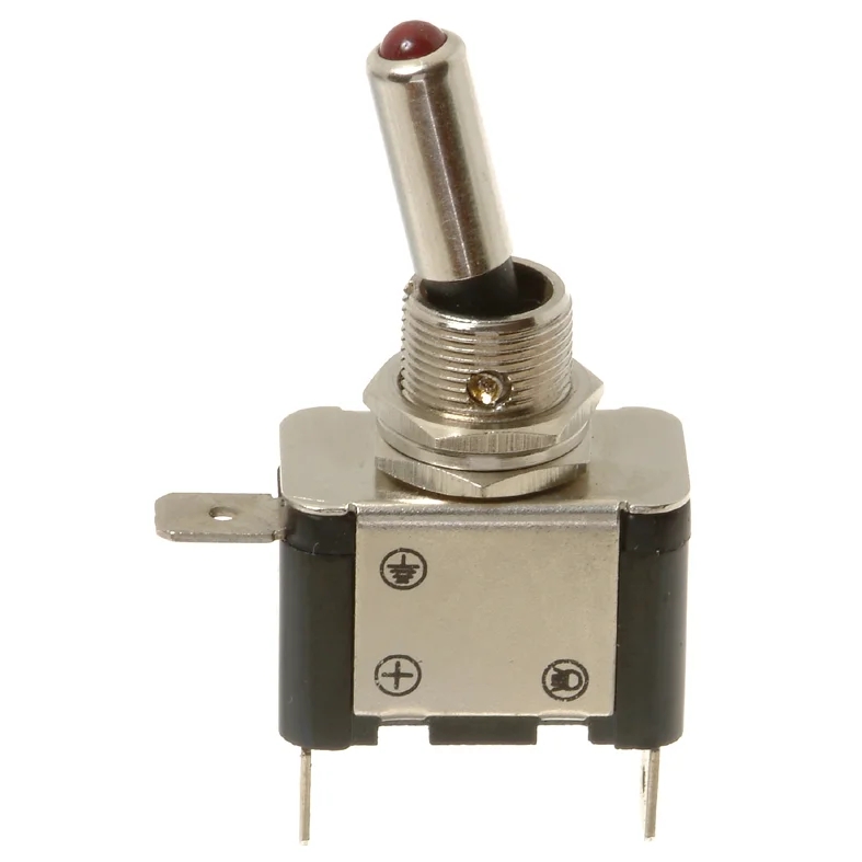 Rocker switch LED red, On/Off