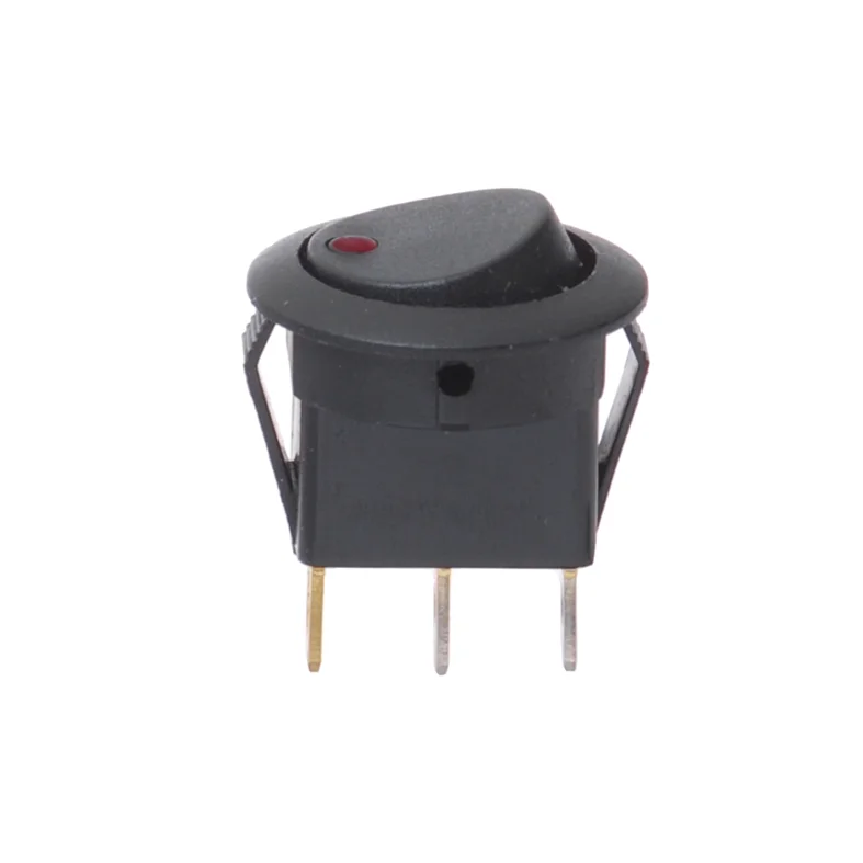 Pressure switch, round, red, 12V/16A